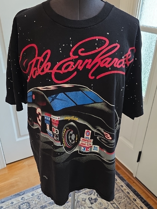 nutmeg mills Other - Vintage RARE Dale Earnhardt Racing Graphic Tee - Black with Red & Blue SIZE XL